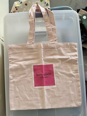 Kate Spade Pink Canvas Tote Bag